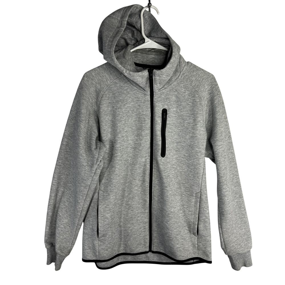 Uniqlo Essential Tech Gray Men's Hoodie Long Sleeve Mock Neck size M